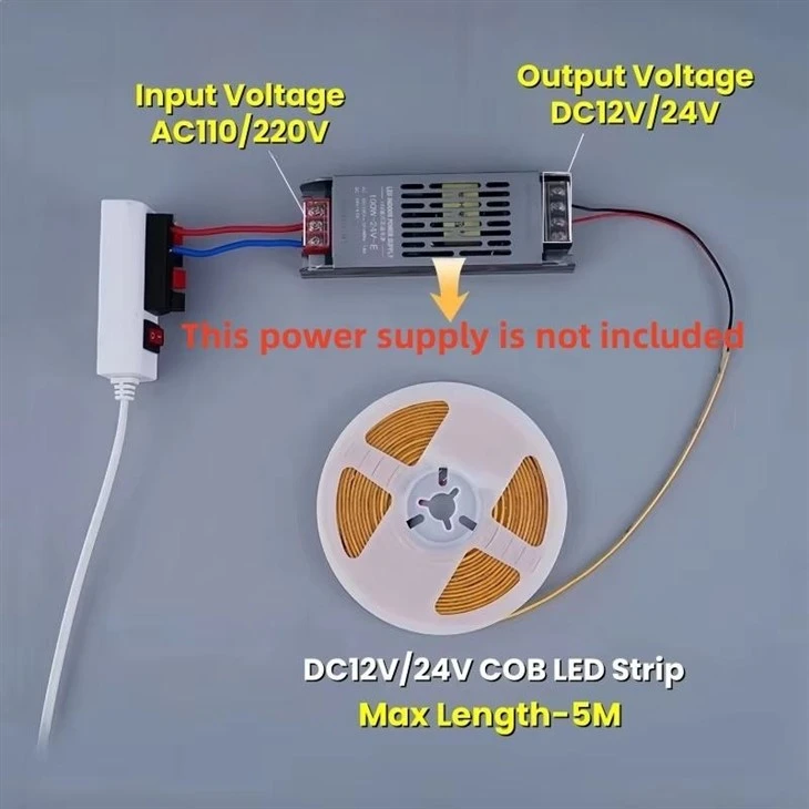 Brightness Dimmable 24v COB LED Strips Light price